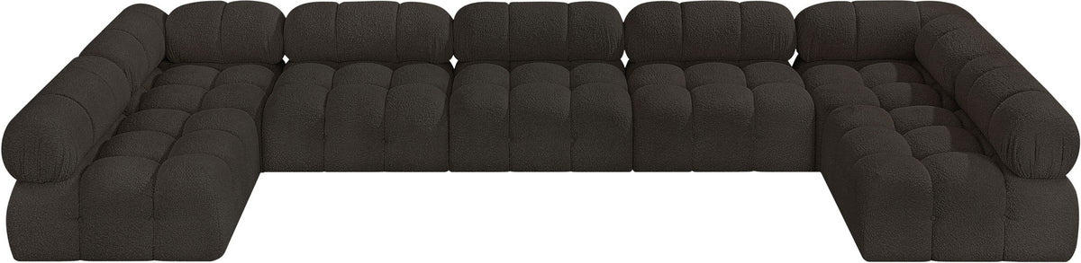 Ames - 7 Piece Boucle Fabric Modular Sectional