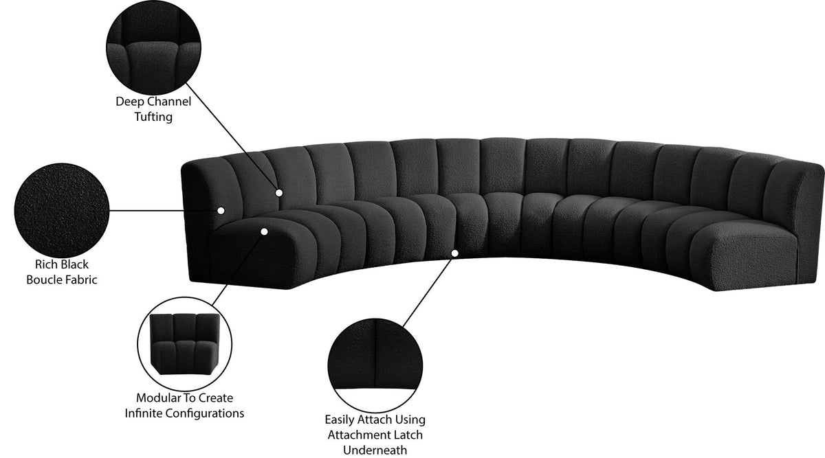Infinity - 5 Piece Boucle Modular Sectional