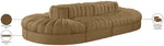 Rummi - Oval Velvet Performance Fabric Upholstered 8 Piece Modular Sectional