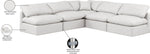 Indulge - Faux Leather 5 Piece Modular Corner Armless Sectional