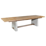 Hewn - Trestle Extension Dining Table - White / Woodtone