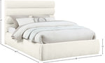 Adam - Chenille Fabric Bed With 52" Headboard