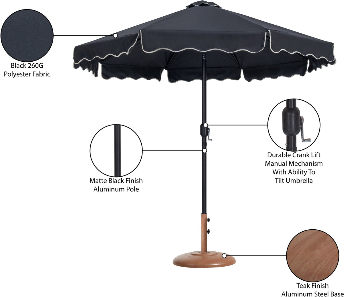 Amalfi - Patio Umbrella - Light Brown Base / Black Pole