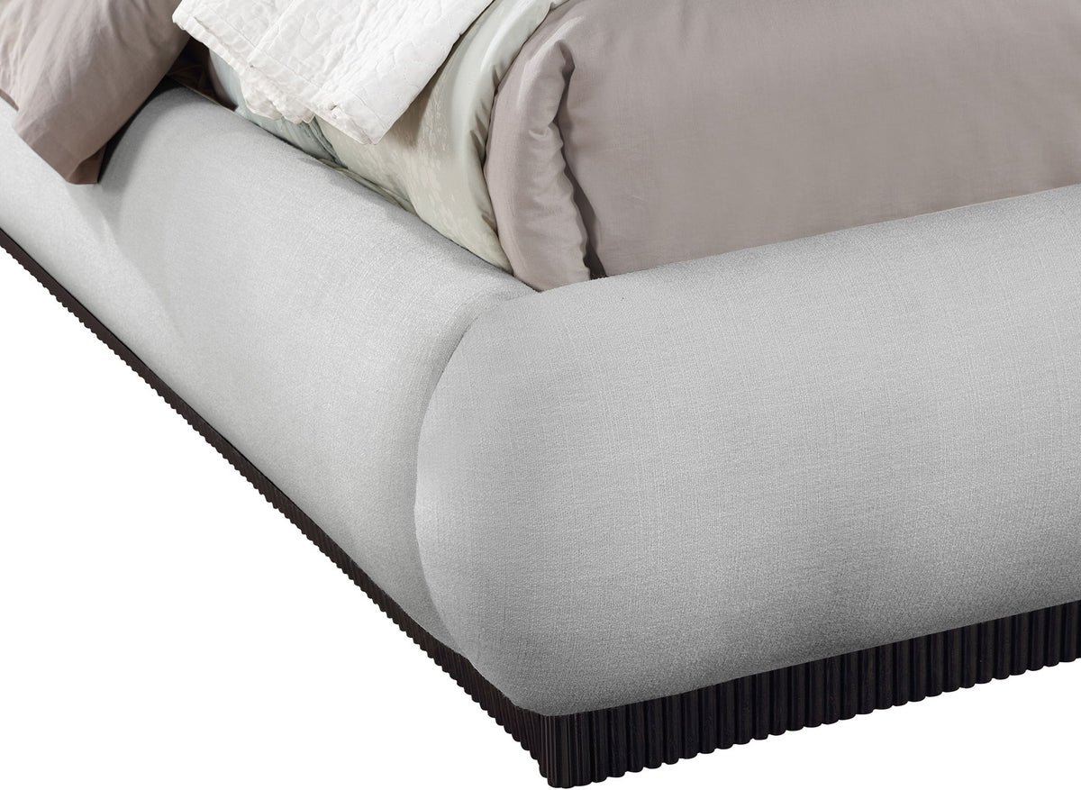 Rigby - Linen Bed With Black Base