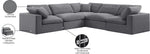 Comfy - 5 Piece Velvet Modular Corner Sectional
