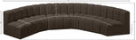 Arc - Boucle Fabric 6 Piece U-Shaped Modular Sofa