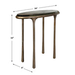 Ata - Oval Accent Table - Brass