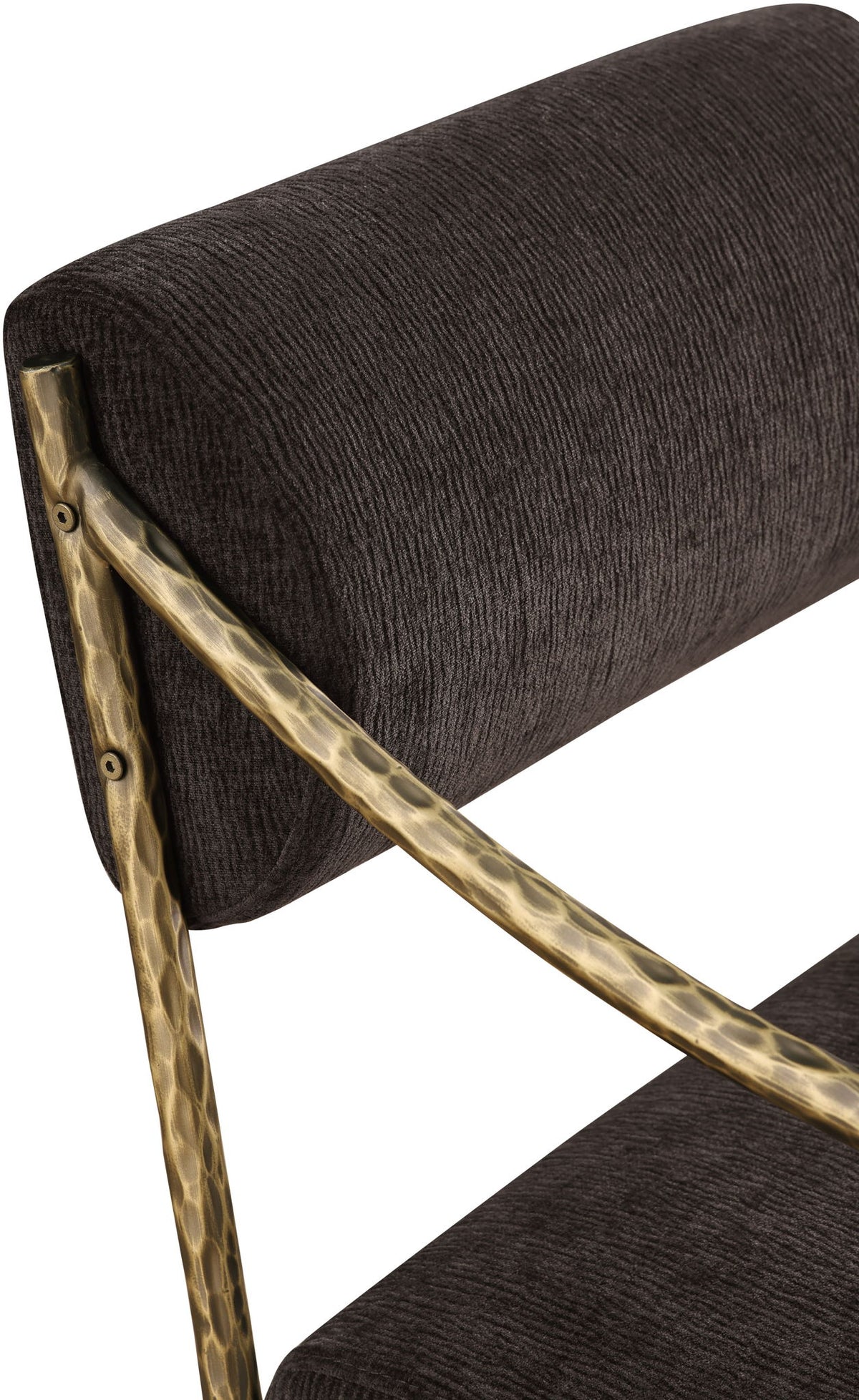 Bastille - Upholstered Dining Arm Chair (Set of 2) - Brass Frame
