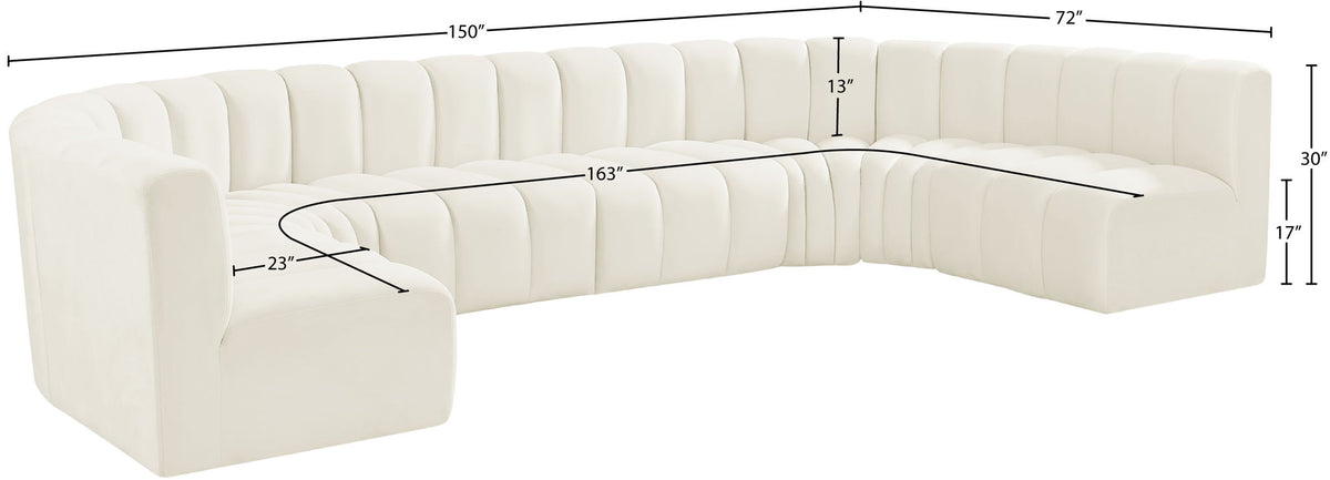 Arc - Velvet Modular U-Shaped Sectional
