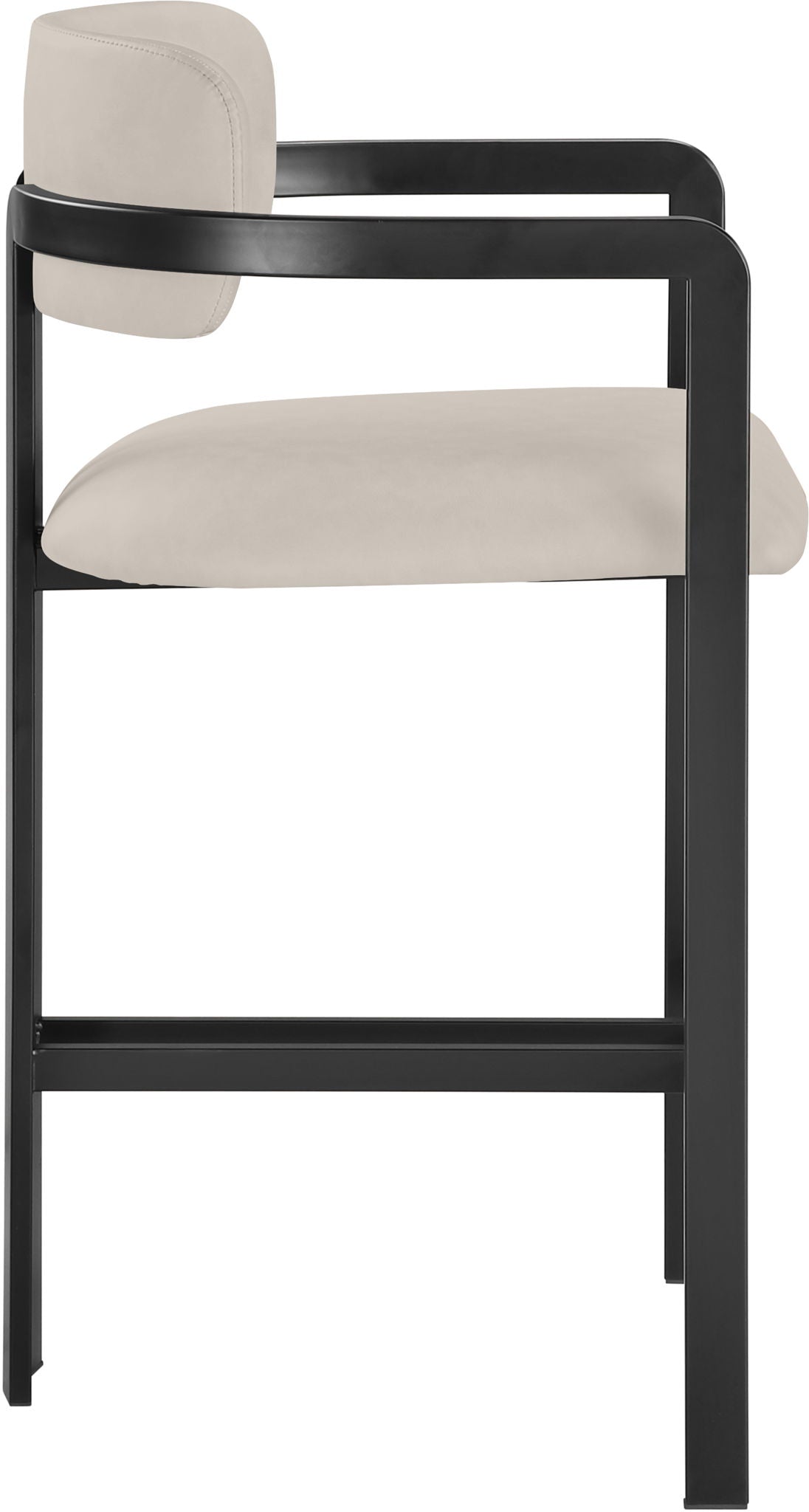 Aurum - Vegan Leather Upholstered Counter Stool - Taupe
