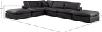 Comfy - 6 Piece Faux Leather Modular Sectional