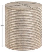 Rapallo - Concrete Indoor/Outdoor End Table - Travertine