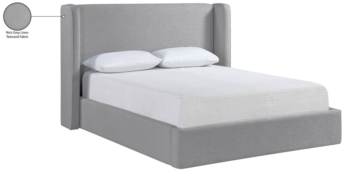 Kendall - Linen Textured Fabric Upholstered Bed