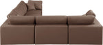 Comfy - 5 Piece Faux Leather Modular Corner Sectional