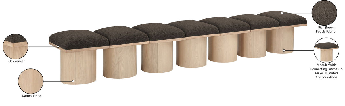 Pavilion - 7 Piece Modular Bench With Natural Base