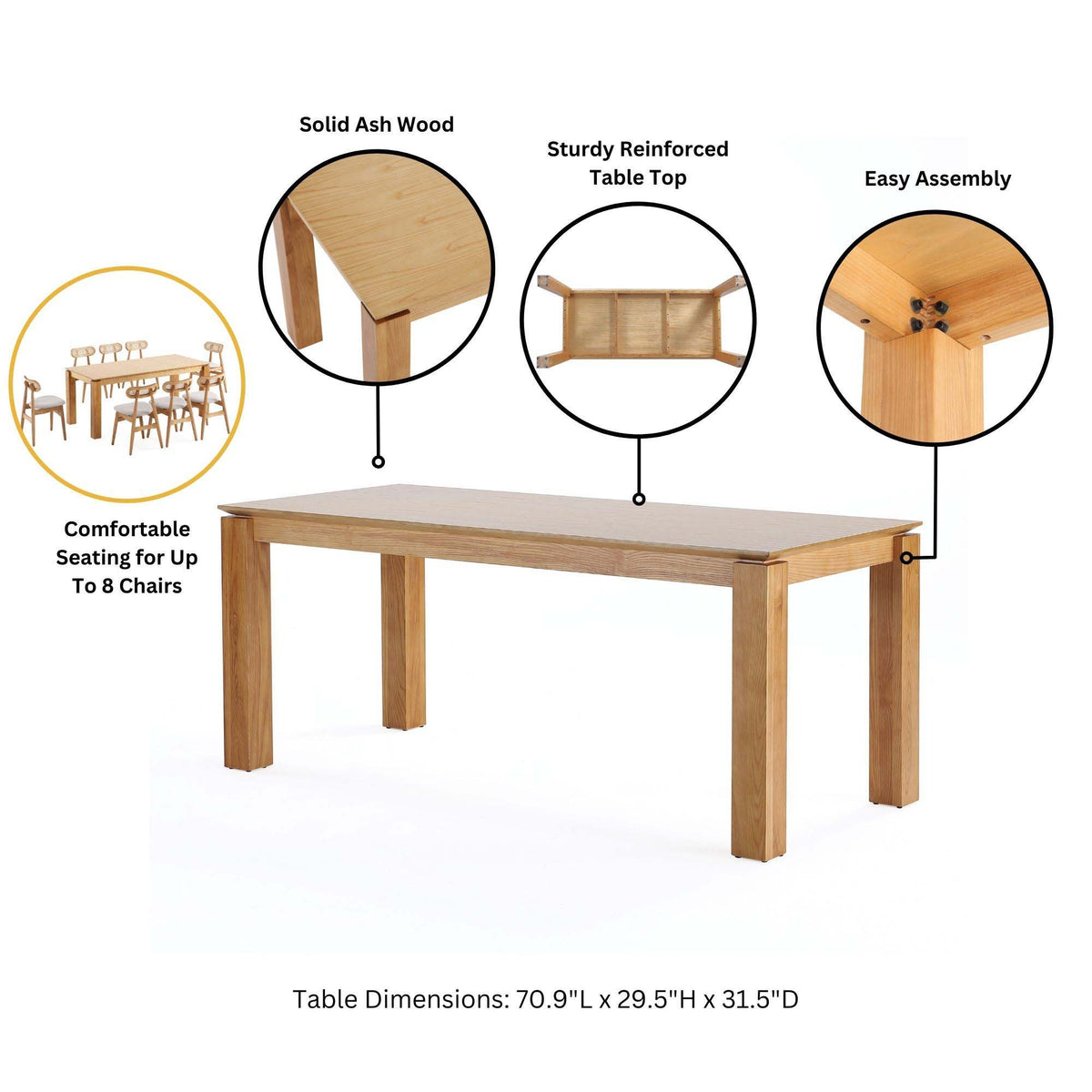 Manhattan Rockaway - Dining Table