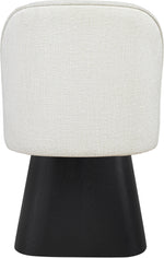 Marlowe - Linen Textured Fabric Upholstered Swivel Dining Side Chair - Stained Black