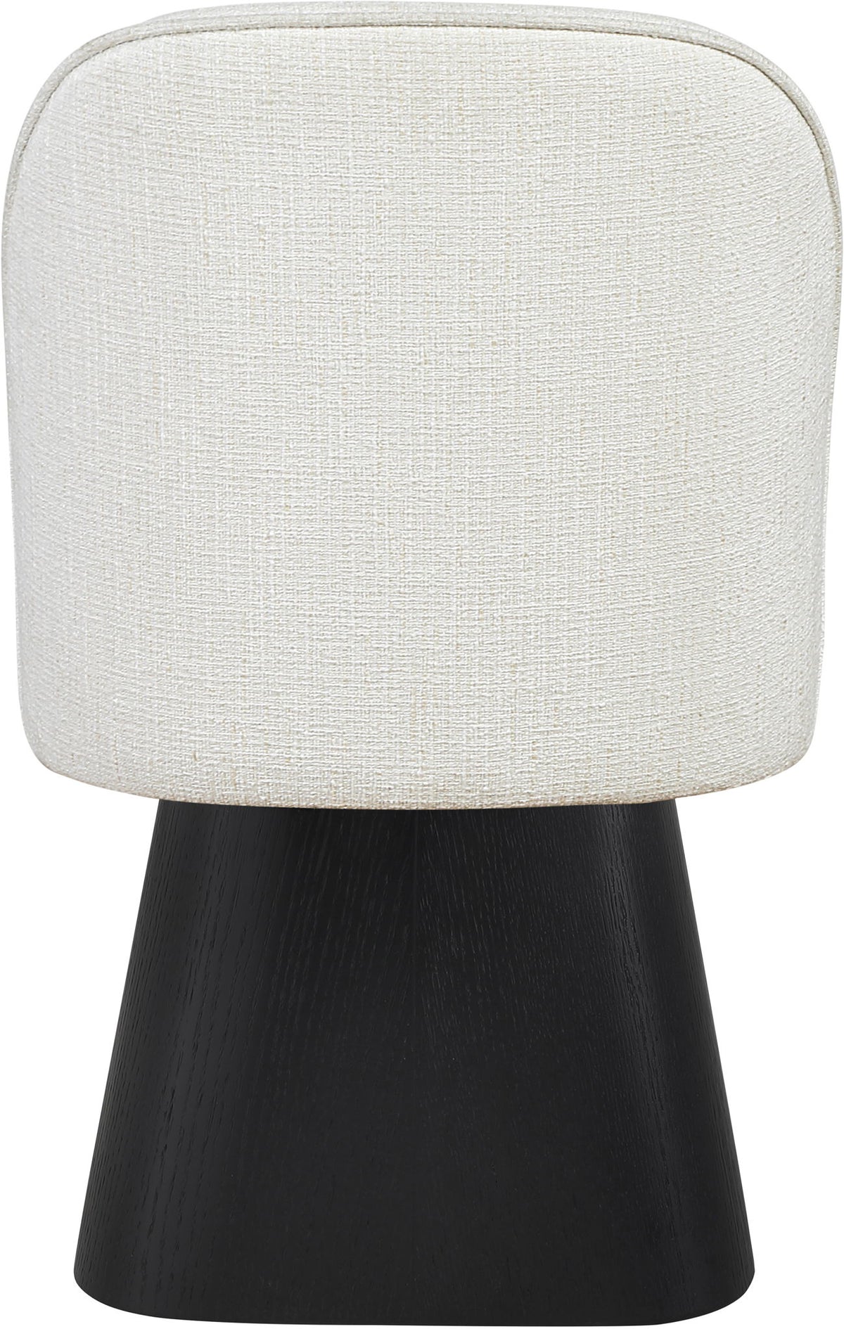 Marlowe - Linen Textured Fabric Upholstered Swivel Dining Side Chair - Stained Black