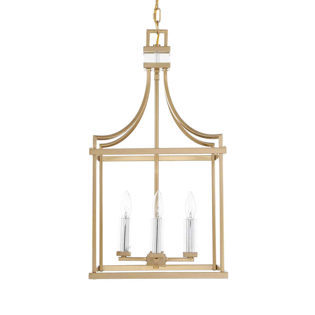 Montreal - 4 Light Brass Lantern Pendant - Gold