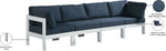 Nizuc - Outdoor Patio 4 Seat Modular Sofa With White Frame