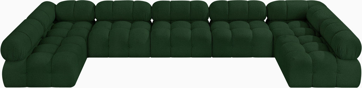 Ames - 7 Piece Boucle Fabric Modular Sectional