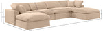 Comfy - 6 Piece Velvet Modular Double Chaise Sectional