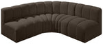 Arc - Boucle Fabric 4 Piece Corner Modular Sofa
