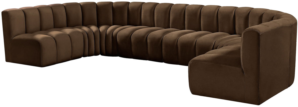Arc - Velvet Modular U-Shaped Sectional