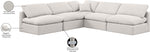 Indulge - Linen 5 Piece Modular Corner Armless Sectional