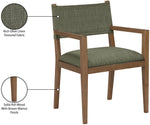 Avon - Linen Textured Performance Fabric Dining Arm Chair