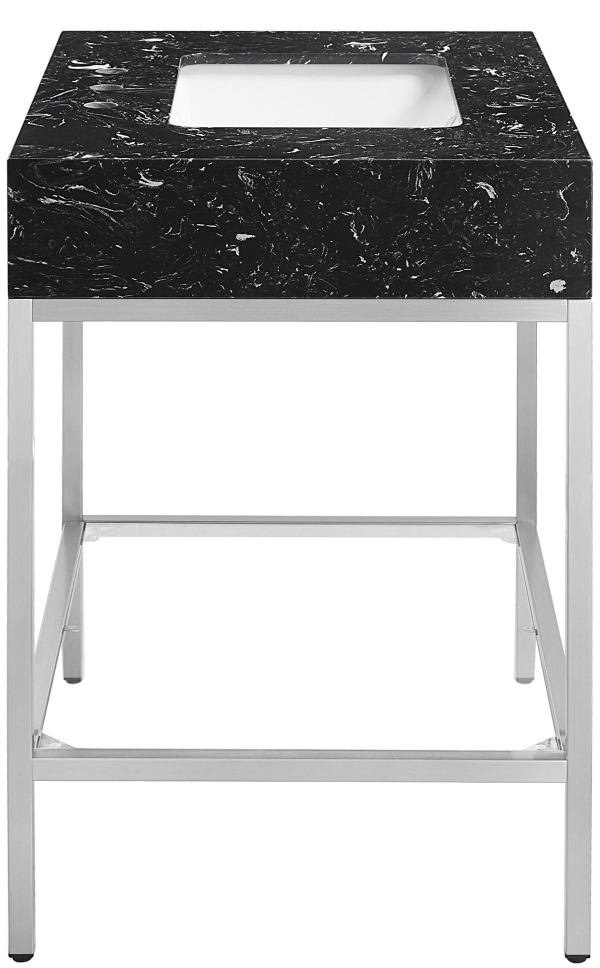Marmo - Engineered Marble Bathroom Vanity With Chrome Base