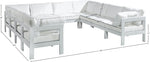 Nizuc - Outdoor Patio 10 Piece Modular Sectional With White Frame