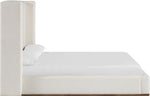 Solange - Linen Textured Fabric Upholstered Bed