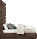 Adam - Chenille Fabric Bed With 89" Headboard