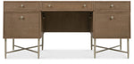 Sonnet - Sonnet Executive Desk - Dark Gray / Light Brown