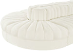 Rummi - Oval Velvet Performance Fabric Upholstered 8 Piece Modular Sectional