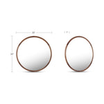 Alcott - Accent Round Mirror Small - Walnut