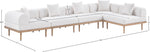 Laguna - 5 Piece 106.5" Upholstered Outdoor Patio Modular Sectional