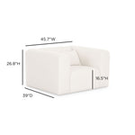 Tarra - Chenille Armchair - Cream
