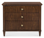 Archives - Three-Drawer Nightstand - Dark Brown