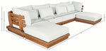 Mirella - 6 Piece Water Resistant Fabric Upholstered Outdoor Patio Modular Sectional