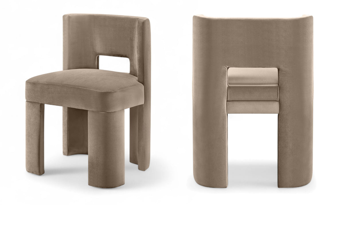 Zuno - Velvet Performance Fabric Upholstered Dining Chair (Set of 2)