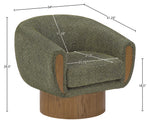 Avella - Interwoven Fabric Swivel Accent Chair