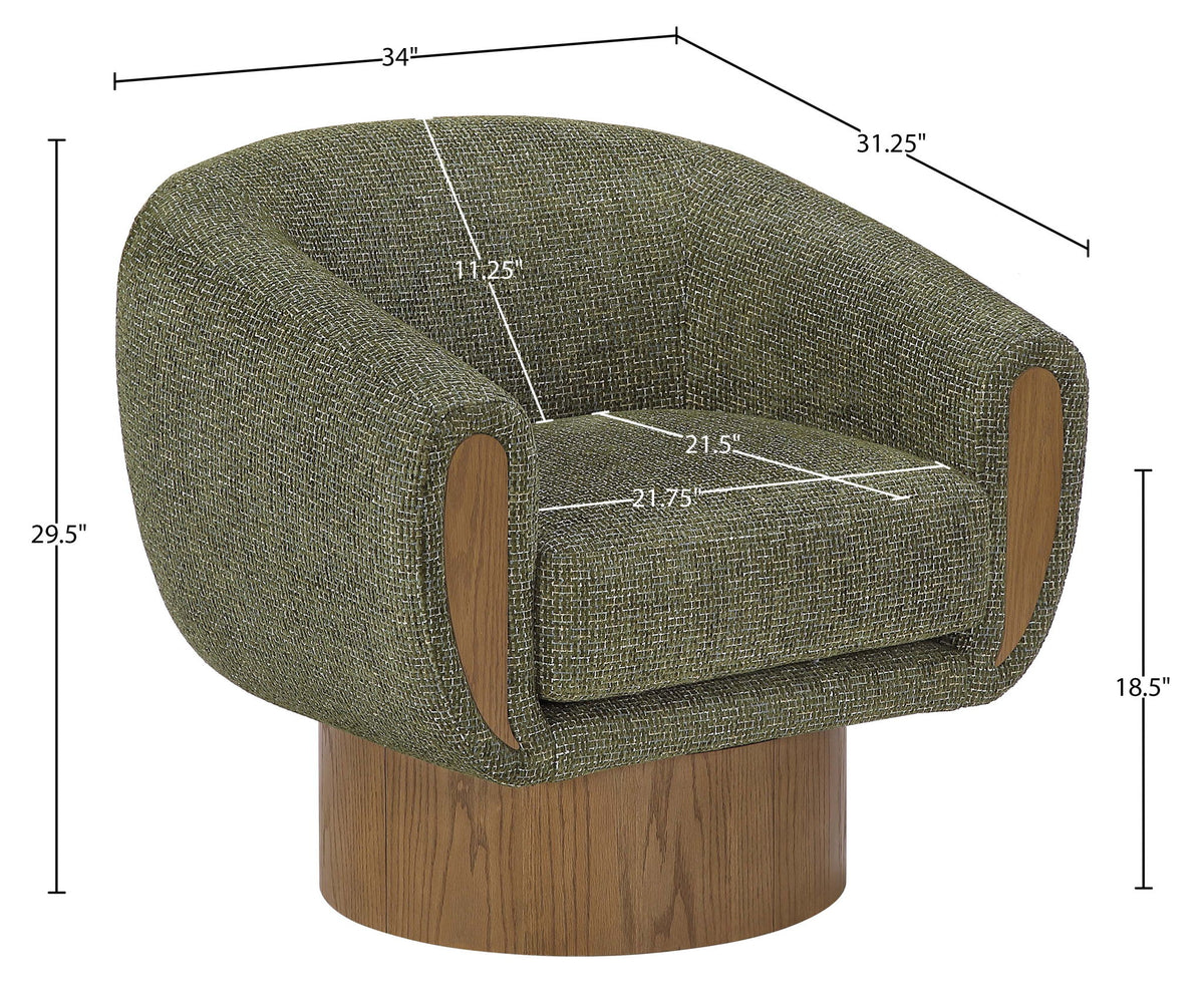 Avella - Interwoven Fabric Swivel Accent Chair