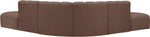 Arc - Faux Leather 6 Piece Corner Modular Sofa
