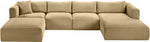 Shaggy - 5 Piece Modular Sectional With Chaise And Ottoman