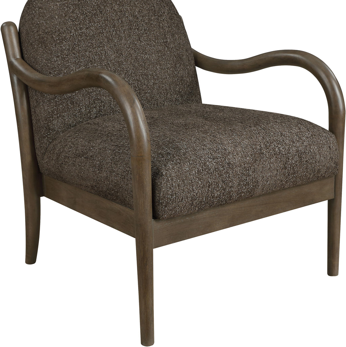 Helmsley - Performance Fabric Upholstered Accent Chair - Brown Frame