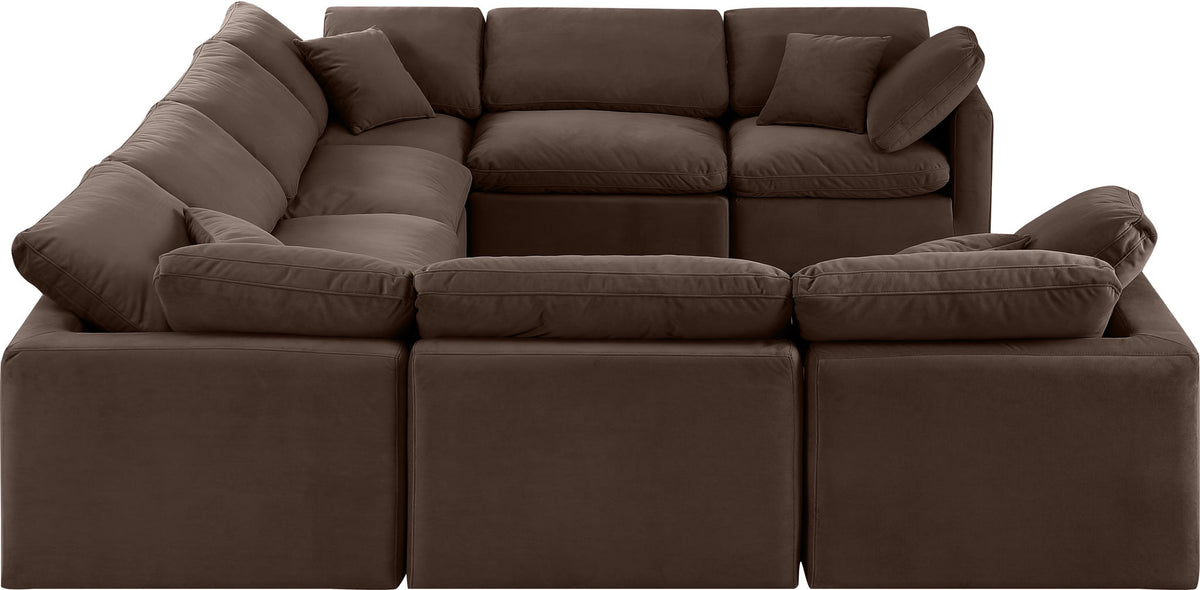 Indulge - Velvet 8 Piece Modular Sectional