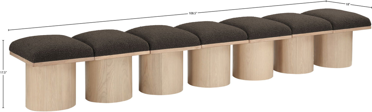 Pavilion - 7 Piece Modular Bench With Natural Base