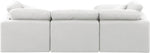Indulge - Linen 4 Piece Modular Sectional With Chaise - White